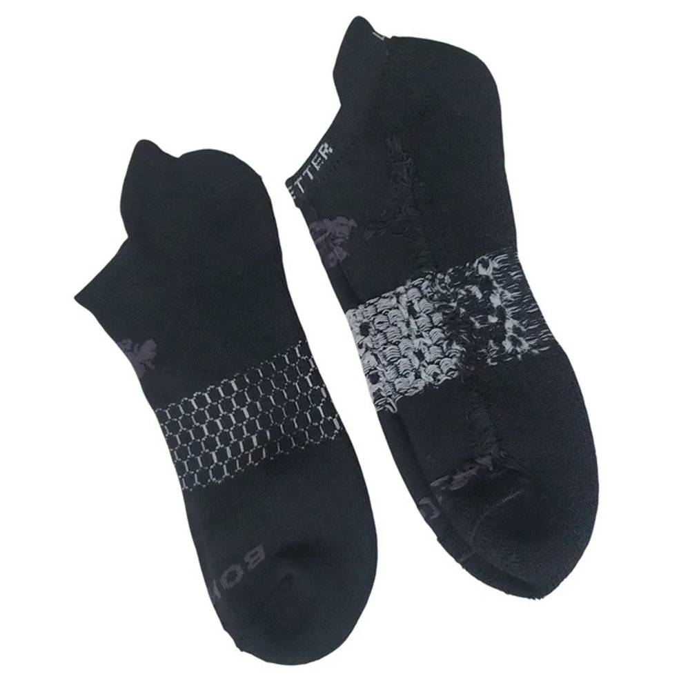 Bombas ankle socks tech ankle 5 pairs women/men sz large honeycomb cushion black